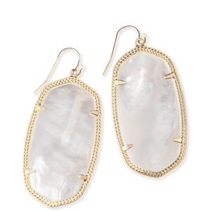 SOLD- Kendra Scott Earrings Ivory Mother Of Pearl
